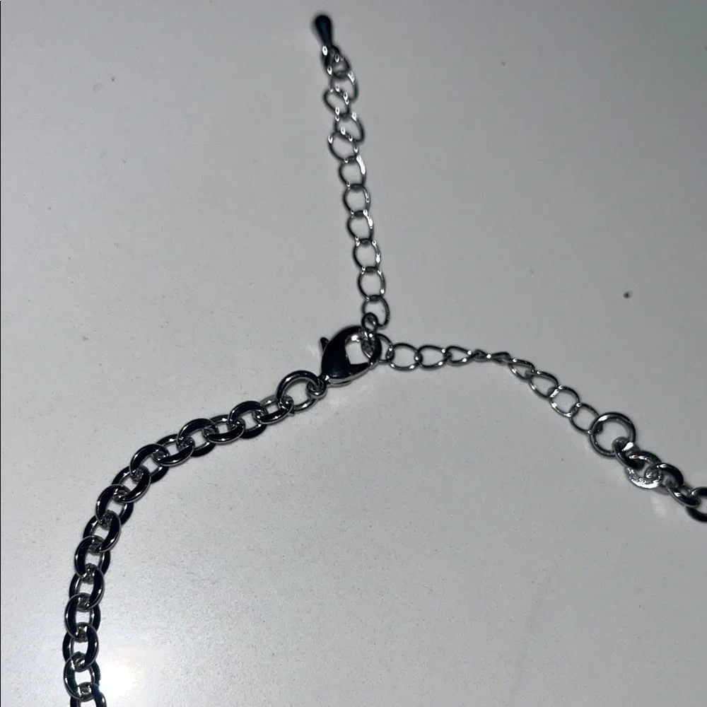 Chic Silver and Blue Necklace